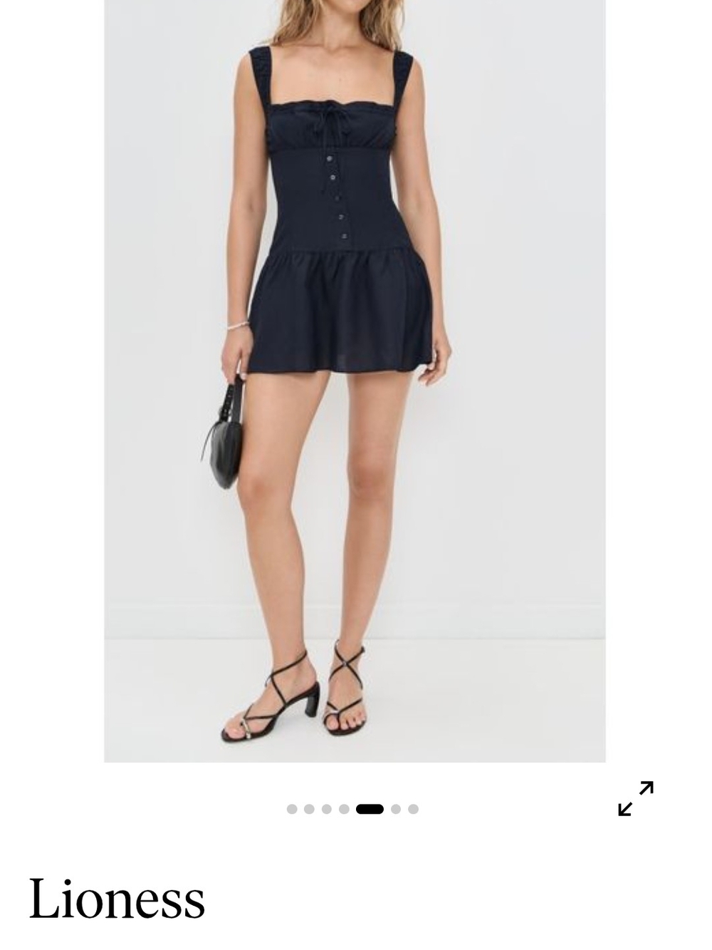 Lioness Midnight Navy Square-Neck Mini Dress - Picture 2 of 5